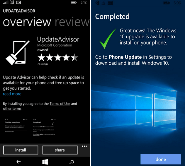 frissítse és frissítse a tanácsadó alkalmazásokat a Windows Phone telefonra