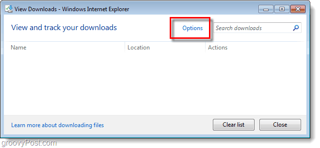 Az alapértelmezett Internet Explorer 9 letöltési mappa módosítása