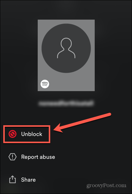 feloldja a követők blokkolását a spotify mobilon