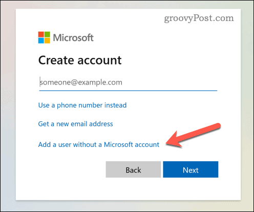 Helyi felhasználói fiók hozzáadása a Windows 11 rendszerhez
