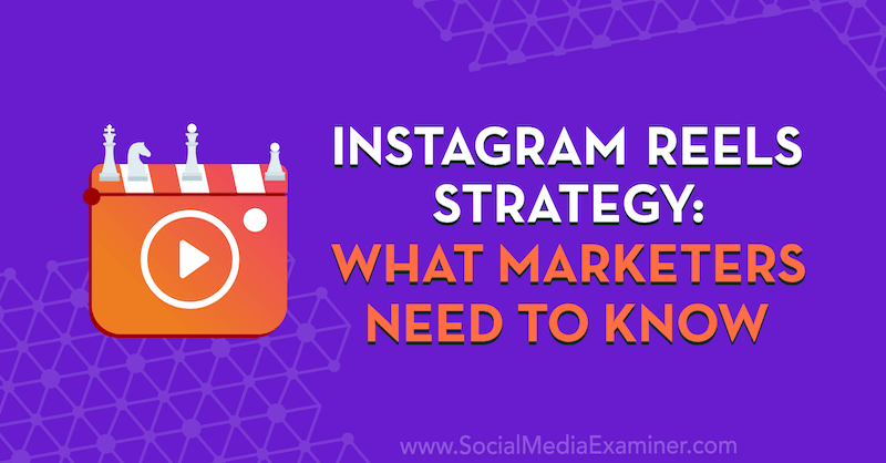 Az Instagram orsók stratégiája: Mit kell tudni a marketingszakemberekről, Elise Darma betekintése a Social Media Marketing Podcast-ra.