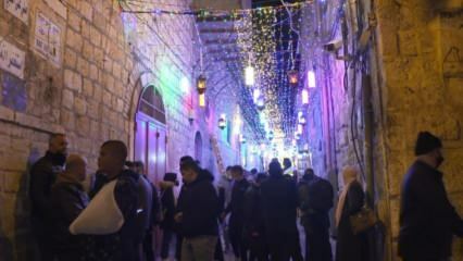 A jeruzsálemi utcák ragyogóak a ramadánban
