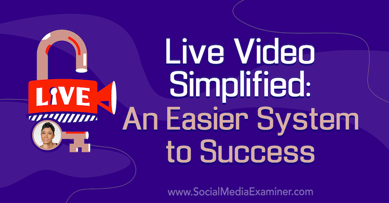 Egyszerűsített élő videó: Egyszerűbb rendszer a sikerhez, Tanya Smith betekintése a Social Media Marketing Podcaston.