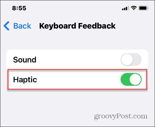 Engedélyezze a Haptic Feedback funkciót az iPhone billentyűzetén