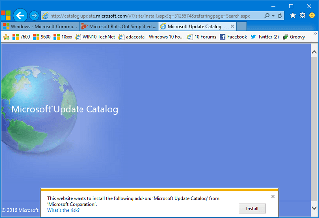 biztonsági mentés a Windows Update 1-re