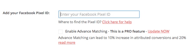 Illessze be a pixel azonosítóját a Facebookról a PixelYourSite pluginba.