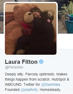 Laura Fitton Twitter-profilja.
