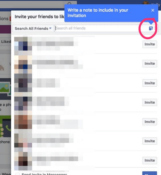 A Facebook hozzáadta a lehetőséget, hogy személyre szabott jegyzetet tartalmazzon meghívókkal, hogy tetszenek egy oldalnak.