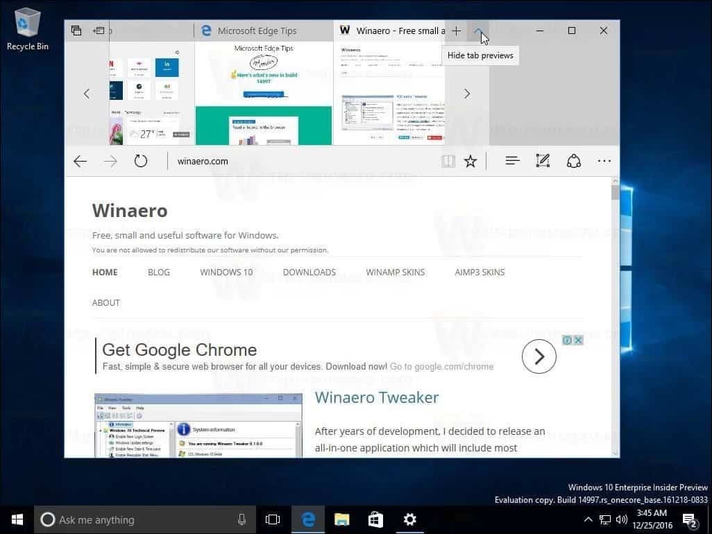 Edge Windows 10 alkotók Frissítés az 1703 Microsoft-hoz