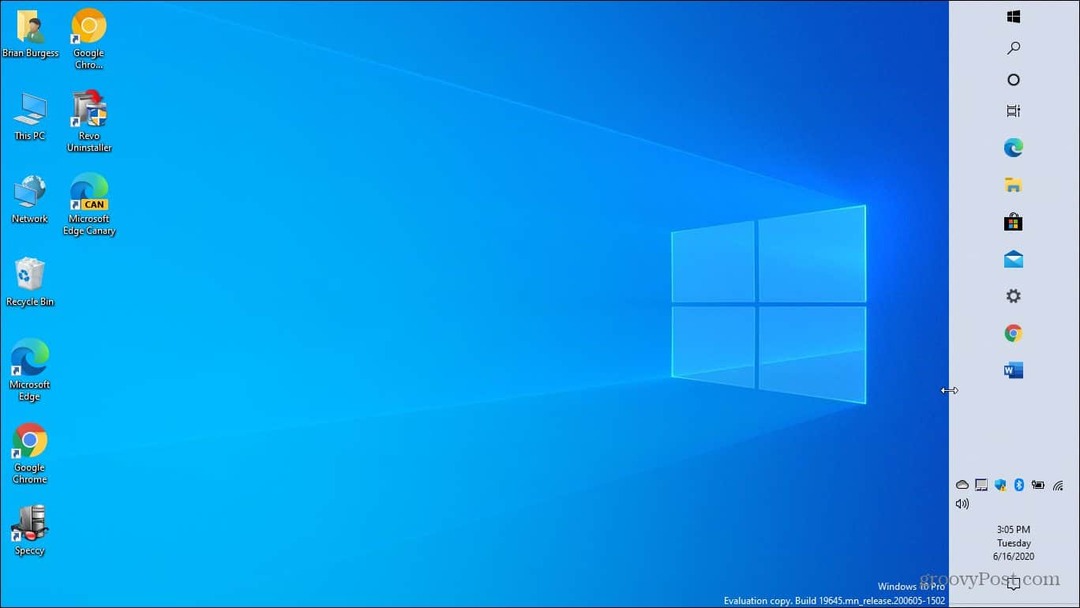 A tálca áthelyezése a Windows 10 rendszeren