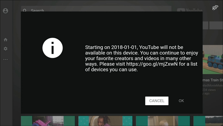 A YouTube már nem érhető el