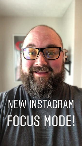 Az Instagram bemutatja a Focus című portré módot, amely elmosja a hátteret, miközben az arcod éles marad a stilizált, professzionális fényképészeti megjelenés érdekében.