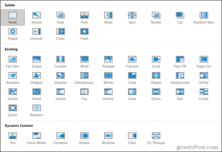 Diaátmenetek a PowerPointban