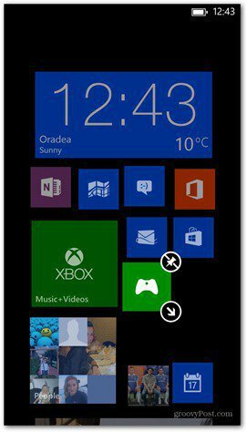 A Windows Phone 8 testreszabja a 2. csempét