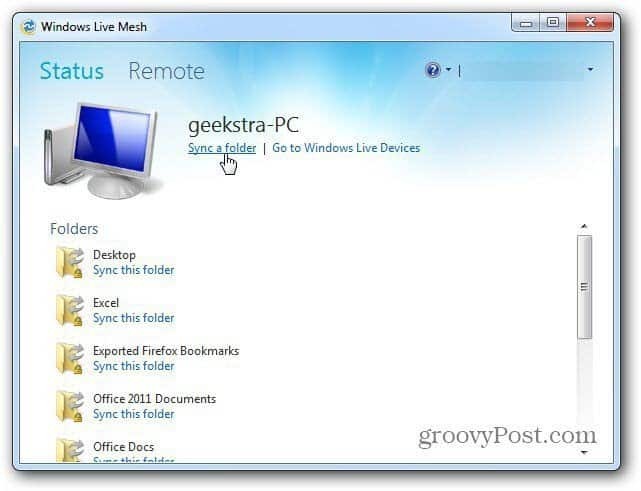 Windows Live Mesh 2011: Az első lépések
