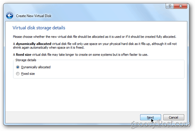 A VirtualBox dinamikus vagy rögzített? Windows 8