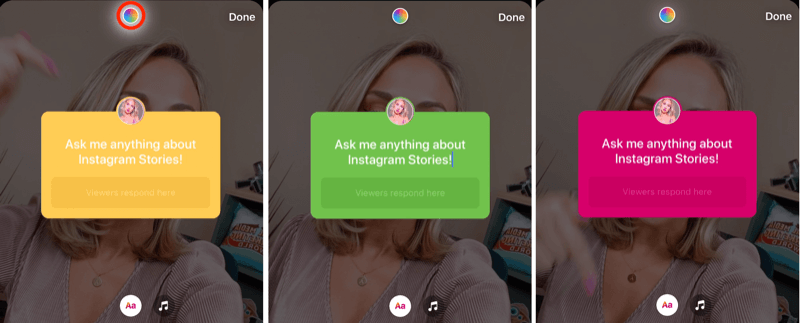 kérdés matrica hozzáadása az Instagram történetéhez