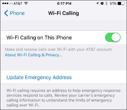 A Wi-Fi-hívás engedélyezése iPhone-on