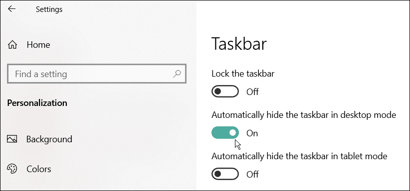 a Windows tálcájának automatikus elrejtése teljes képernyőn