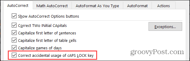 AutoCorrect Caps Lock Windows rendszeren