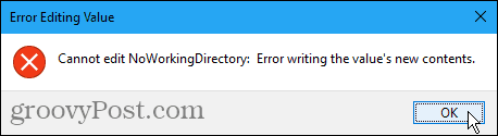 Nem lehet a Windows Registry hibát szerkeszteni