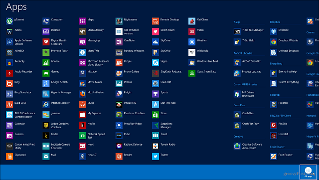 Az összes Windows 8 program és alkalmazás megtekintése és kezelése