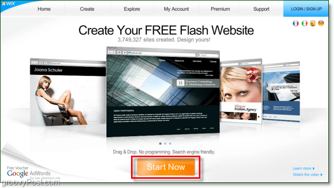 wix.com áttekintés - ingyenes flash webhelyek