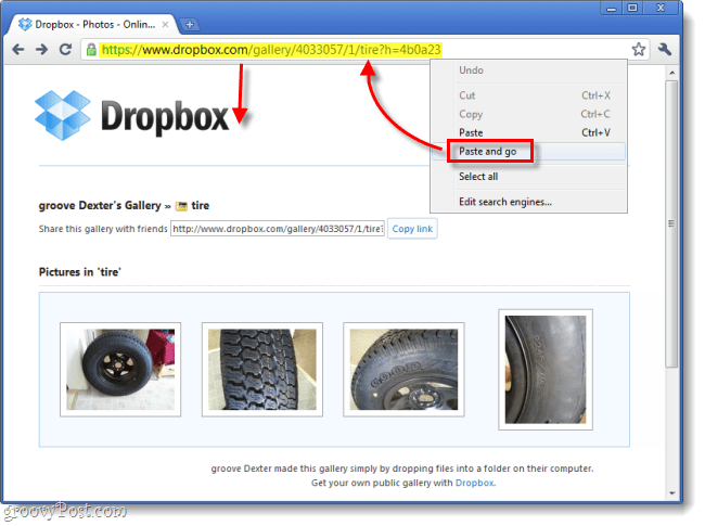 A Dropbox használata fotómegosztó galériaként