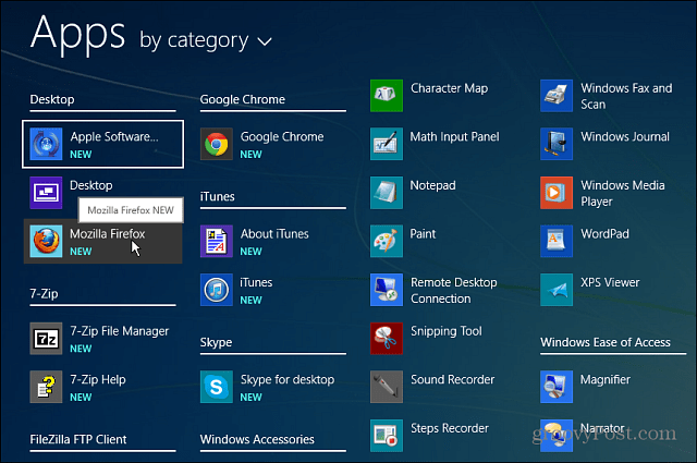 Minden alkalmazás Windows 8.1