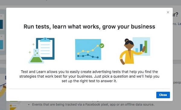 A Facebook Business Manager bevezet egy új Test and Learn eszközt.