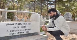 A földrengés áldozata, Gökhan Kara összetörte a szíveket! A gyászoló apa nem hagyhatta el lánya sírját