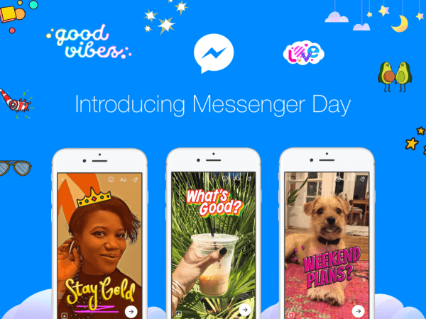 A Facebook elindította a Messenger Day programot, amely a felhasználók új módja a fényképek és videók megosztására, amikor az önálló Messenger alkalmazásban történnek.