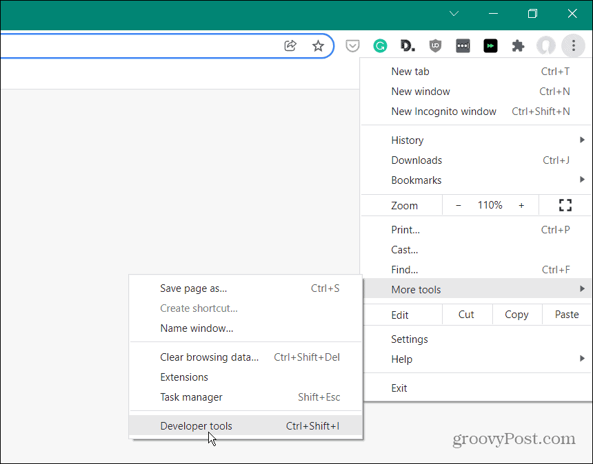 Chrome fejlesztői eszközök