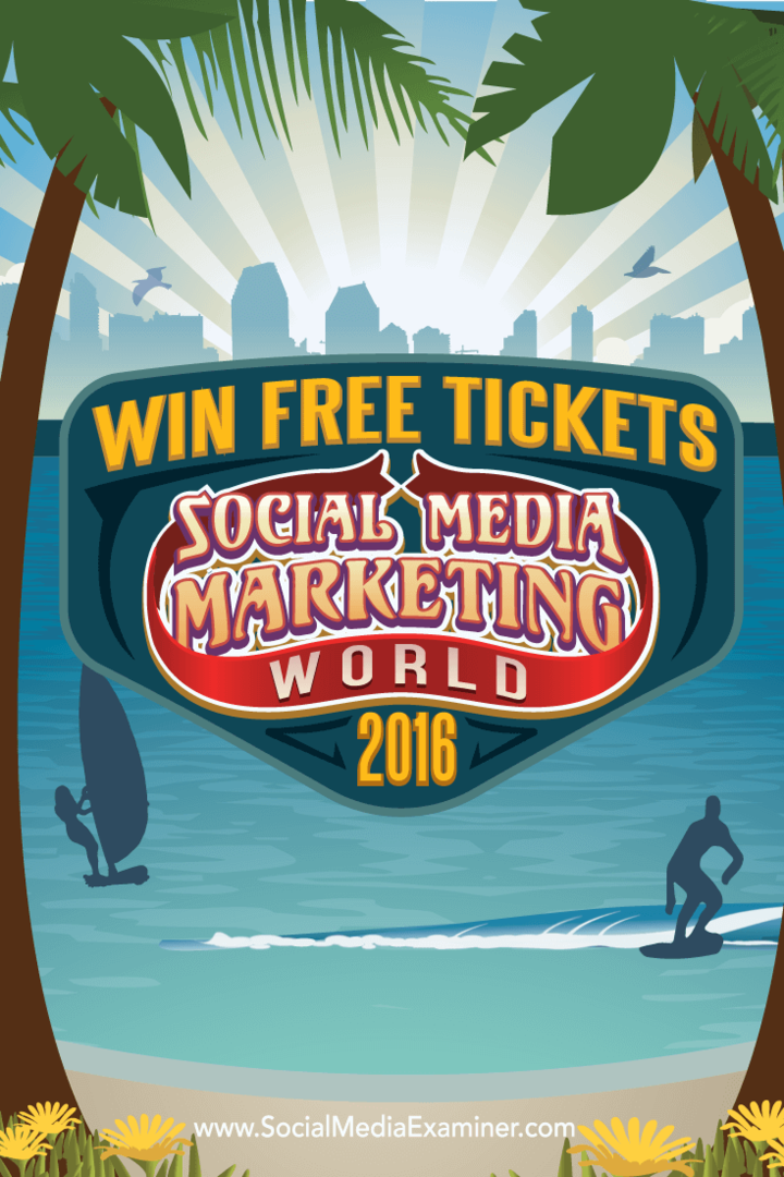 Nyerjen ingyenes jegyeket a Social Media Marketing World 2016-ra: Social Media Examiner