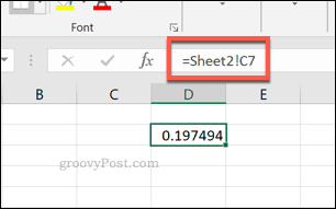 Egyetlen munkalap-cellás hivatkozás az Excelben