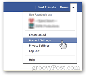facebook kezdőlap gomb fiókbeállítások preferenciák felhasználónév URL beállítása