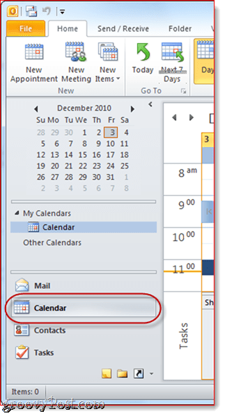 Google Naptár az Outlook 2010-hez