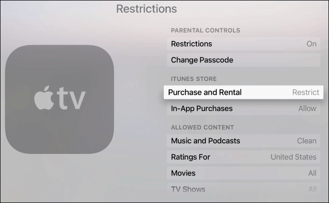 Hogyan lehet jelszóval védeni a vásárlásokat az új Apple TV-n