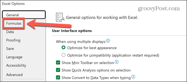 Excel képletek beállításai
