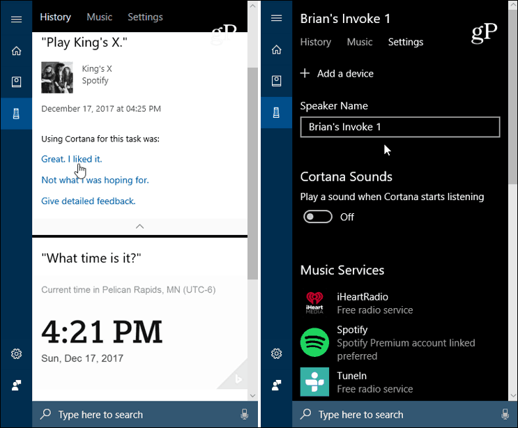 Cortana Windows 10 Hívja a beállításokat