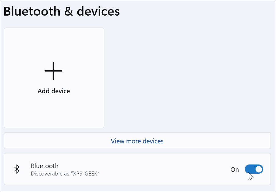 kapcsolja be a Bluetooth-t a Windows 11 rendszeren