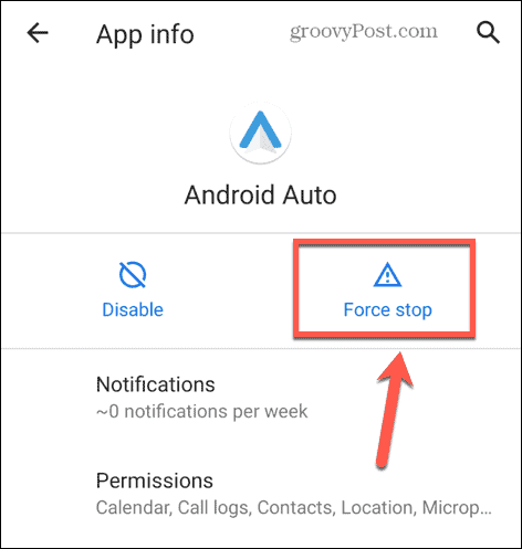 android automatikus kényszerleállás