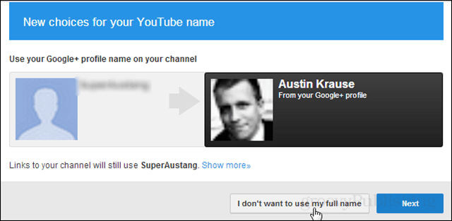 Gyere, használja a valódi nevét a YouTube-on! Nem akarod? Ó, ne már!