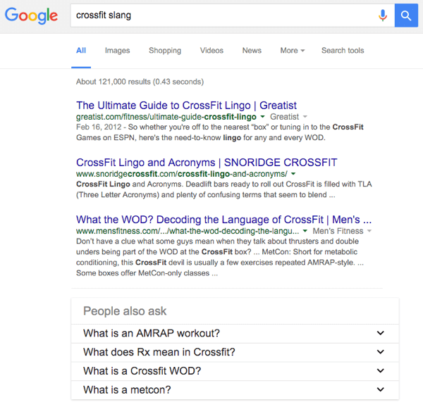 google crossfit szleng keresés