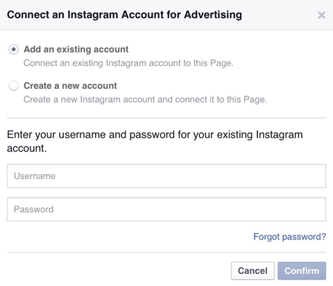 az Instagram-fiók összekapcsolása a facebook-szal