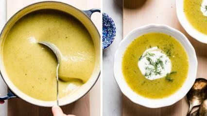 Hogyan készítsünk egészséges krémes cukkini levest? Egyszerű krémes sütőtökleves recept