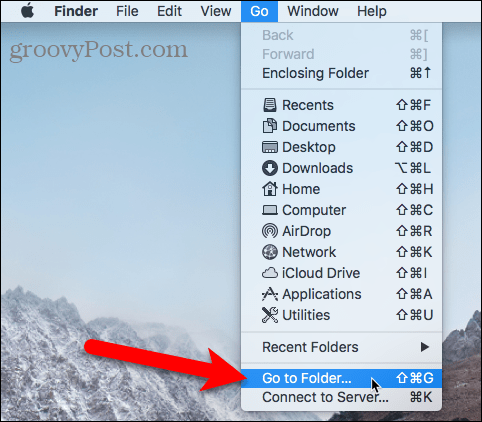 Válassza a Mac mappában a Finder mappába keresése lehetőséget