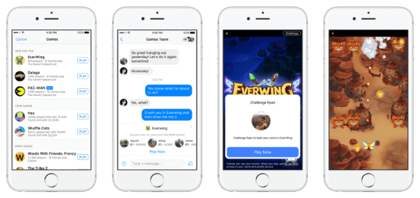 A Facebook elindította az Instant Games, egy új HTML5 platformokon átívelő játékélményt a Messengeren és a Facebook hírcsatornáján, mind mobil, mind interneten.