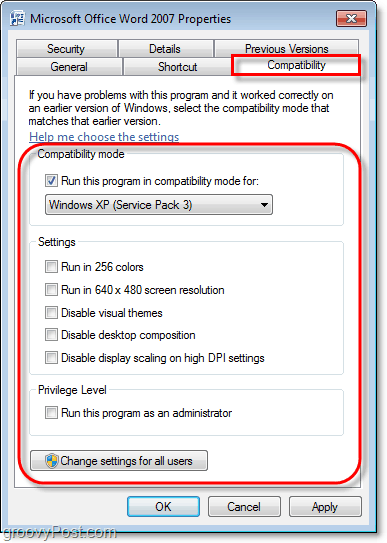 a Windows 7 program kompatibilitási adatainak megtekintése