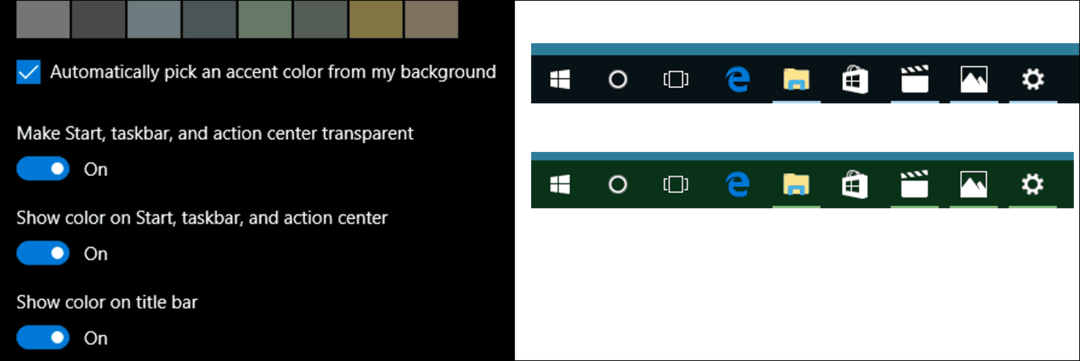 Frissítse a Windows 10 színeit a testreszabási beállításokban
